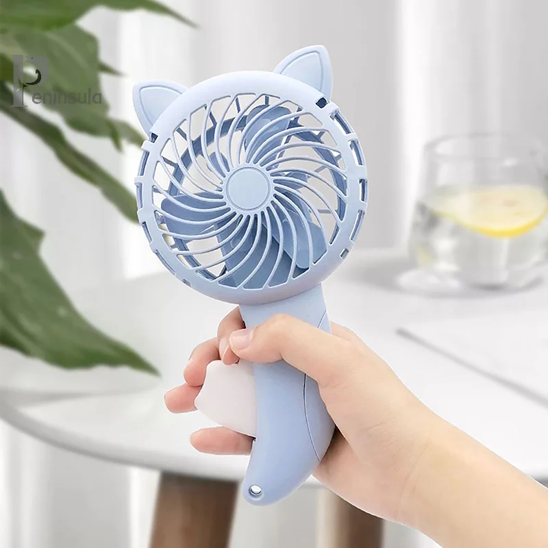 Compact Cartoon Handheld Fan - Portable Summer Air Cooler