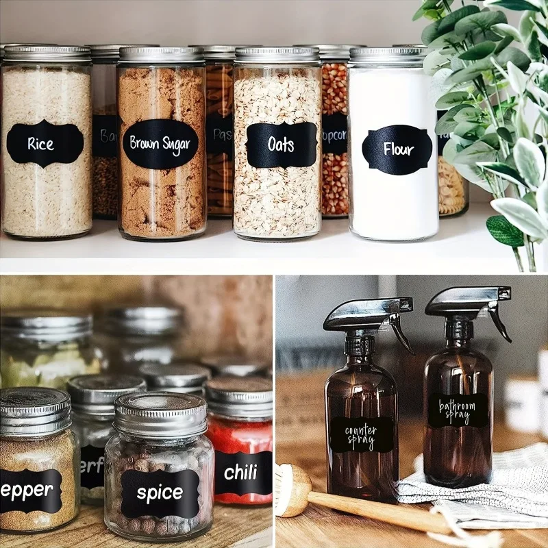 120pcs/roll Black Labels,Along with1 Liquid Chalk Pens,Perfect for Decorating Parties,Organizing Your Home, Kitchen, And Office. - 2