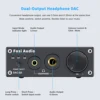Fosi Audio Q5 DAC Converter USB Digital-to-Analog Adapter ESS9018K2M Decoder & Headphone Amplifier & Mini Stereo Preamplifier 2