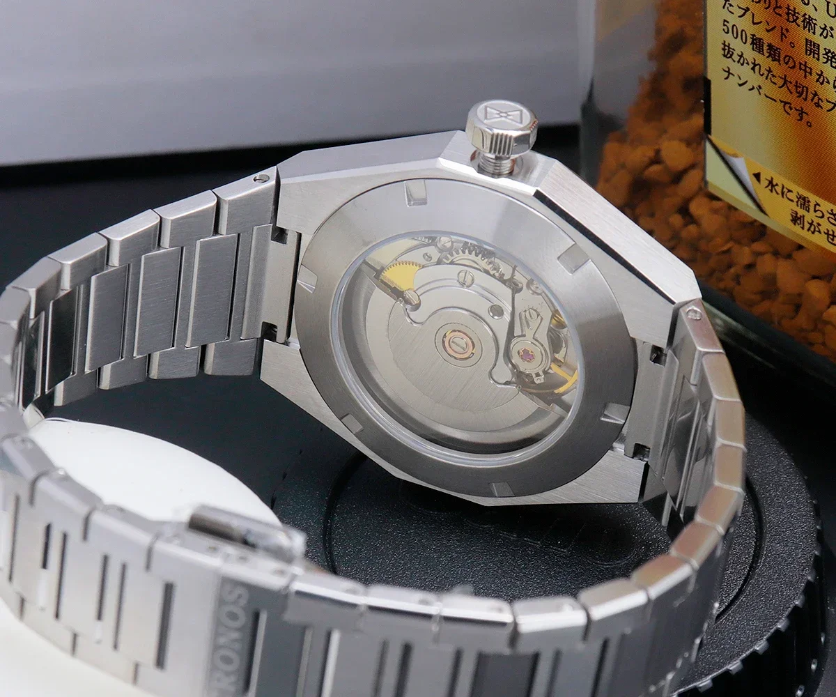 Cronos L6028M V2 Luxury Men's Watch 39mm Fully Automatic PT5000 SW200 Sapphire 10ATM Transparent Rear Cover Mens Watches mechanical watch