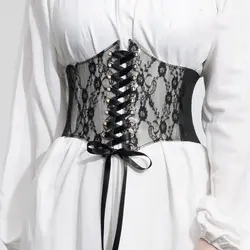 Femme Elastic Women Waist Bandage Outfits Dress Girdle Harness Waistband Lace Corset Belt Waist Corset Cummerbunds