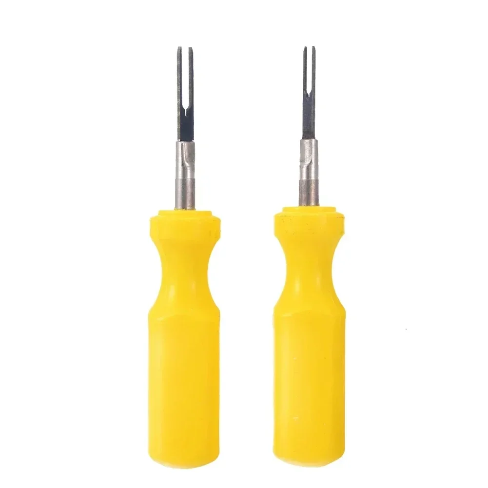 2pcs/Set Car Plug Terminal Removal Tool Key Pin Extractor Puller 2mm 3mm Electrical Wire Connector With Handle Automotive Repair Terminal Removal Kit Car Terminal Extractor Car Repair Tool Terminal Removal Tool Car Terminal Puller Electrical Connector Pin Removal Kit