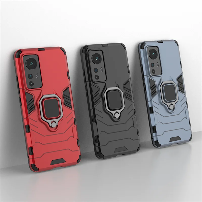 

Противоударный чехол для Xiaomi 12X, чехол для Xiaomi Mi 12X, 12, защитный чехол, чехол с кольцом на палец, бампер для телефона из поликарбоната для Xiaomi Mi 12