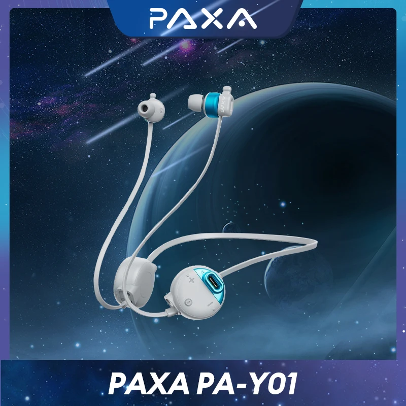 PAXA PA-Y01 터치 컨트롤 헤드폰, 블루투스 무선 이어폰, 베이스 롱 스탠바이 이어버드, 낮은 대기 시간, 마이크 포함,