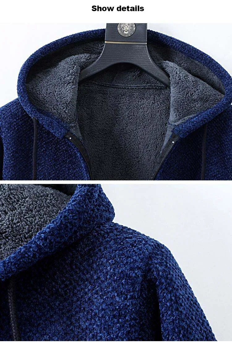 Long Cardigan Men Knitted Sweater Coat Overcoat Fleece Lined Warm Spring And Autumn Coats Mens 2022 Pure Color Cardigan Male best sweaters for men