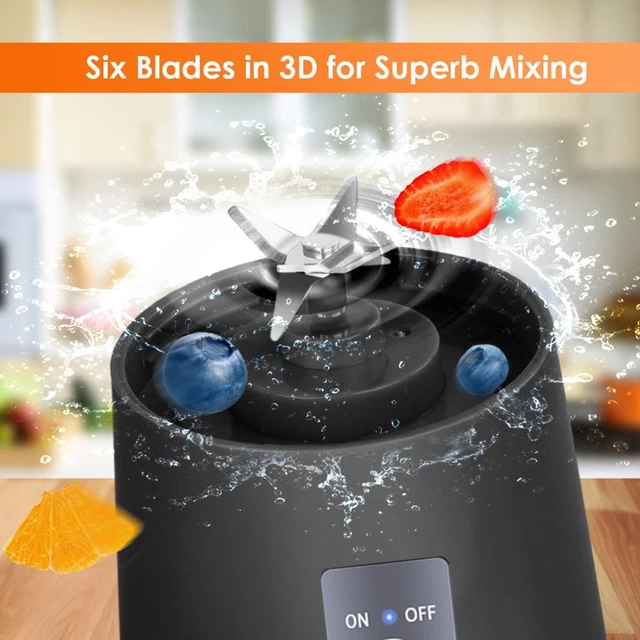 Portable Blender,Personal Blender, Smoothies  Jucier Cup USB Rechargeable and Personal Size Blender Shakes,380ml,Fruit Juice,Mix - Image 2