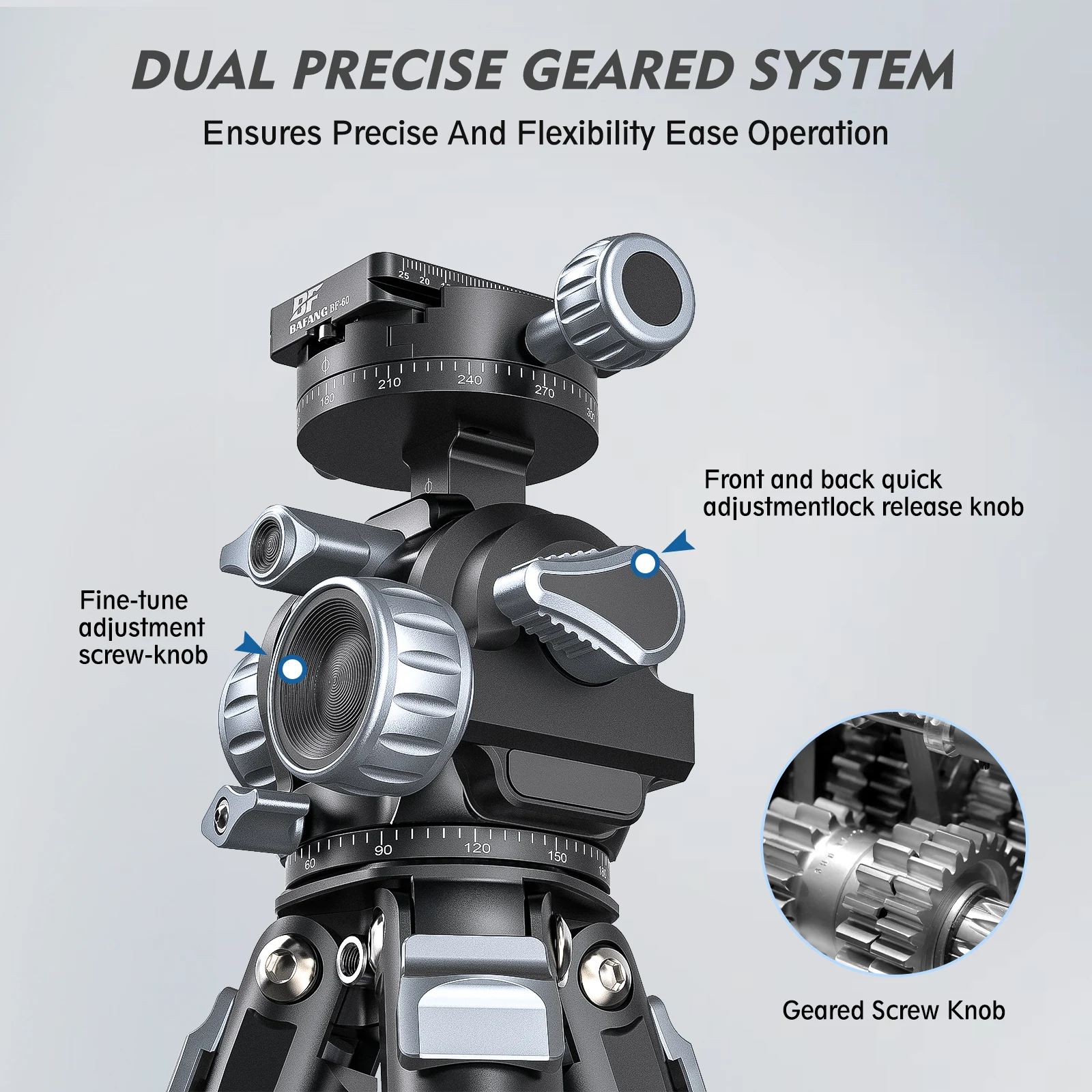 BAFANG 360° Professional Tripod Gear Head 5