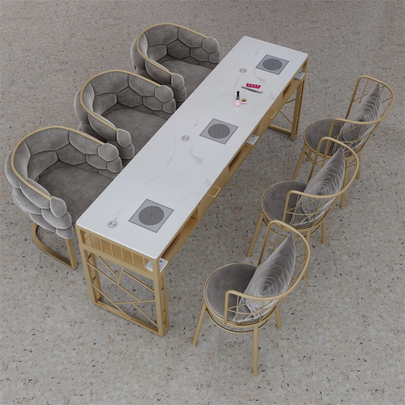 

Professional Beauty Modern White Nail Manicure Table Dressing Schmincktisch Nails Salon Furniture BL50MT