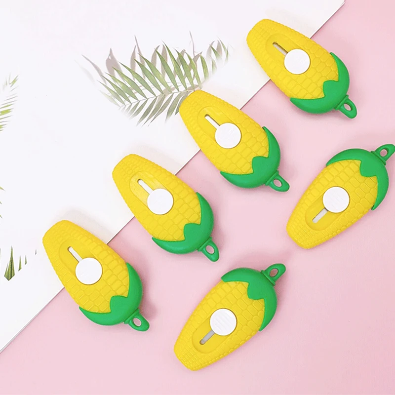 

Novelty Corn Utility Knife Mini Kawaii Portable Craft Wrapping Box Paper Envelope Cutter Knife Letter Opener Tools