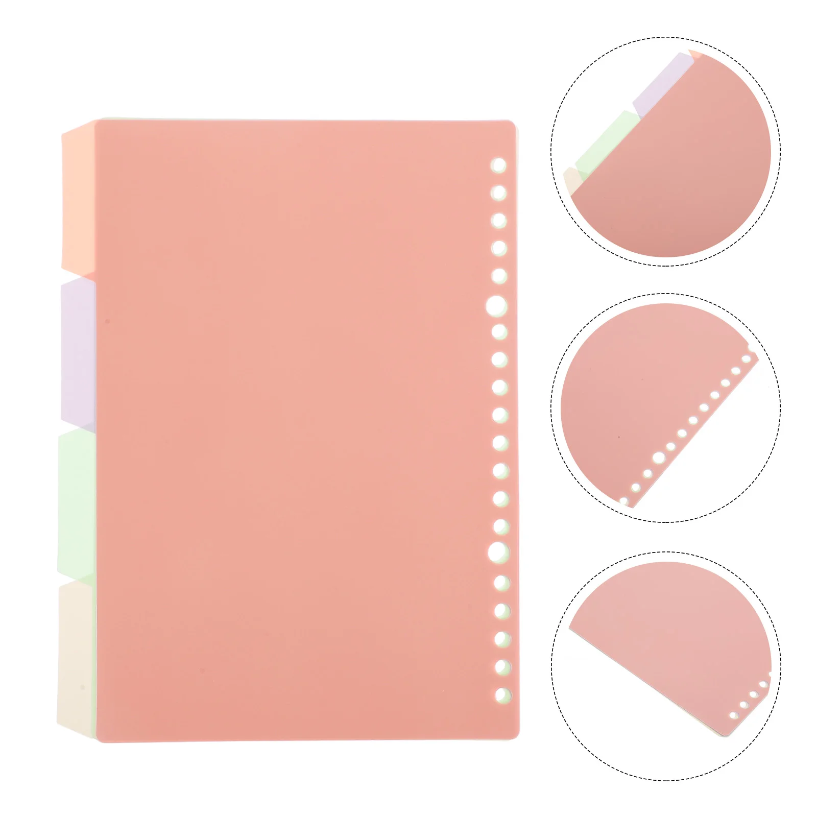 8PcsIndexCardLooseleafPaperFileDividersBookBinderPunchedA4