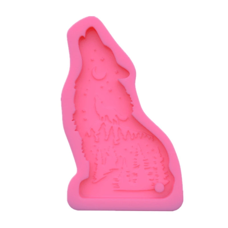

Handicrafts Keychain Casting Mold Jewelry Pendant Resin Casting Mold Wolf Keychain Resin Mold DIY Crafts Silicone Mould