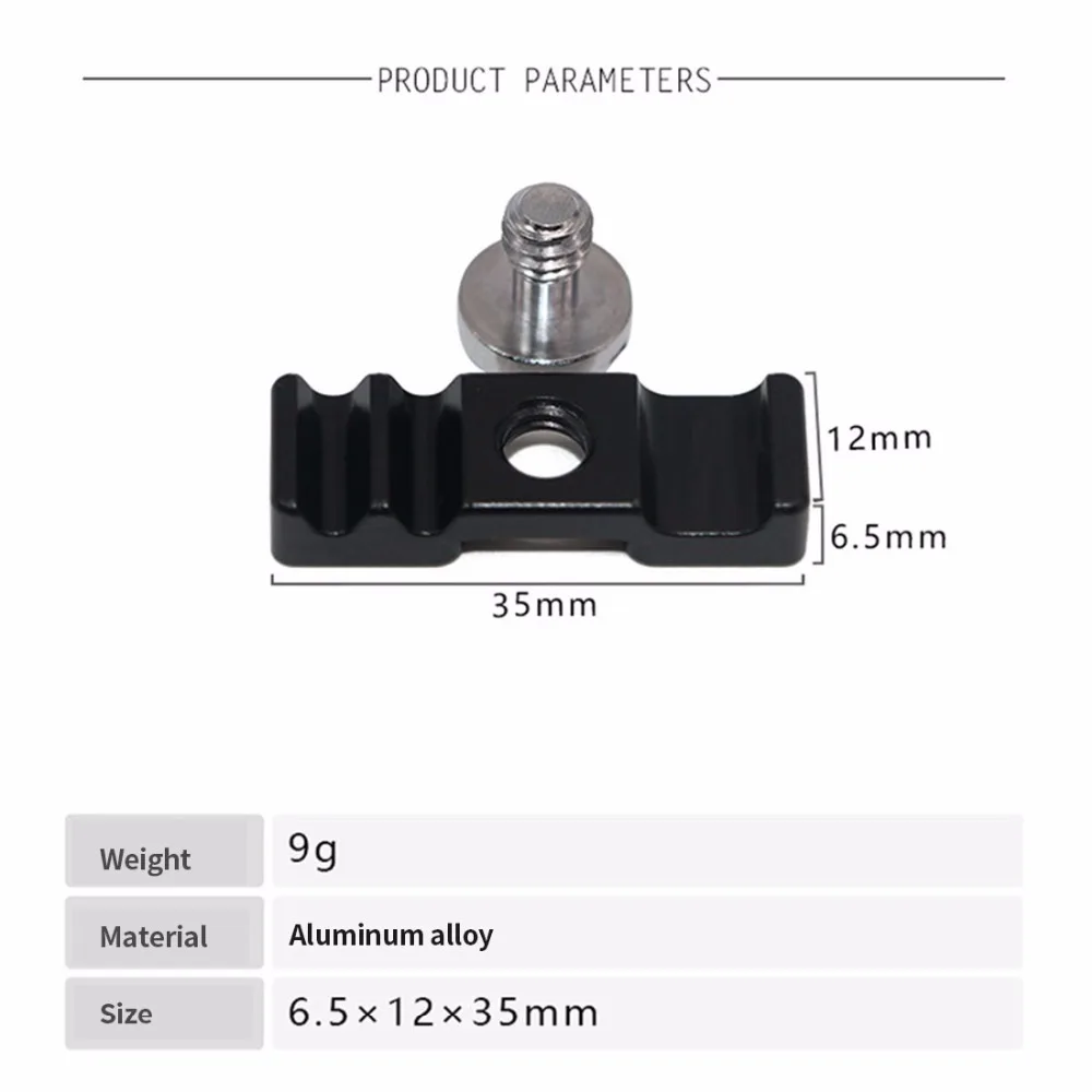 Kamera Kabel Klemme Lock für Sony Käfig A7R4 IV A7RIII A7II A7RII A7SII Käfig Schnelle Release Platte Fix Clip Montieren 1/4 "schraube Adapter – Detail 1