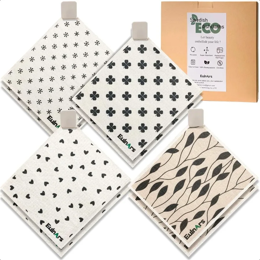 Eco-Friendly Reusable Cotton Paper Towels 8 Pack