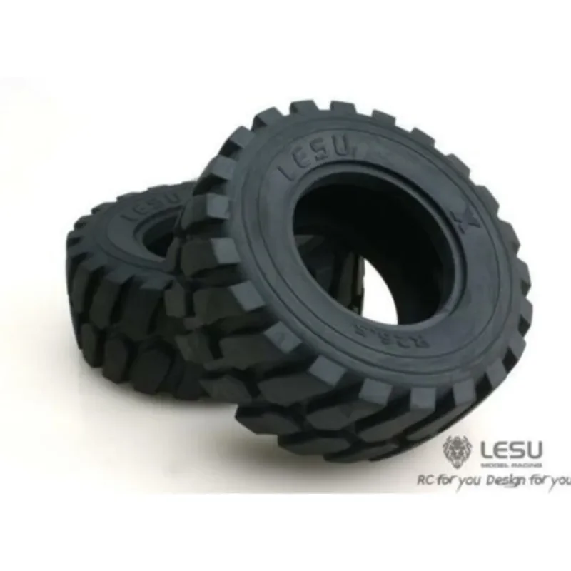 In Stock LESU Diameter 45Mm Height Wheel Rubber Tyres 110Mm for Remote Control Toys 1/15 Hydraulic Loader RC Car Parts TH02037