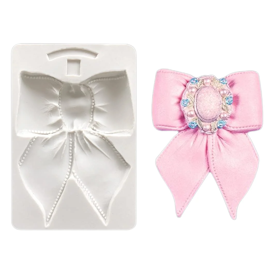 

Bow Tie 3D Shape Stencil Silicone Mold Diy Kitchen Fondant Sugarcraft Chocolate Candy Cake Decorating Tools Clay Gumpaste Mold
