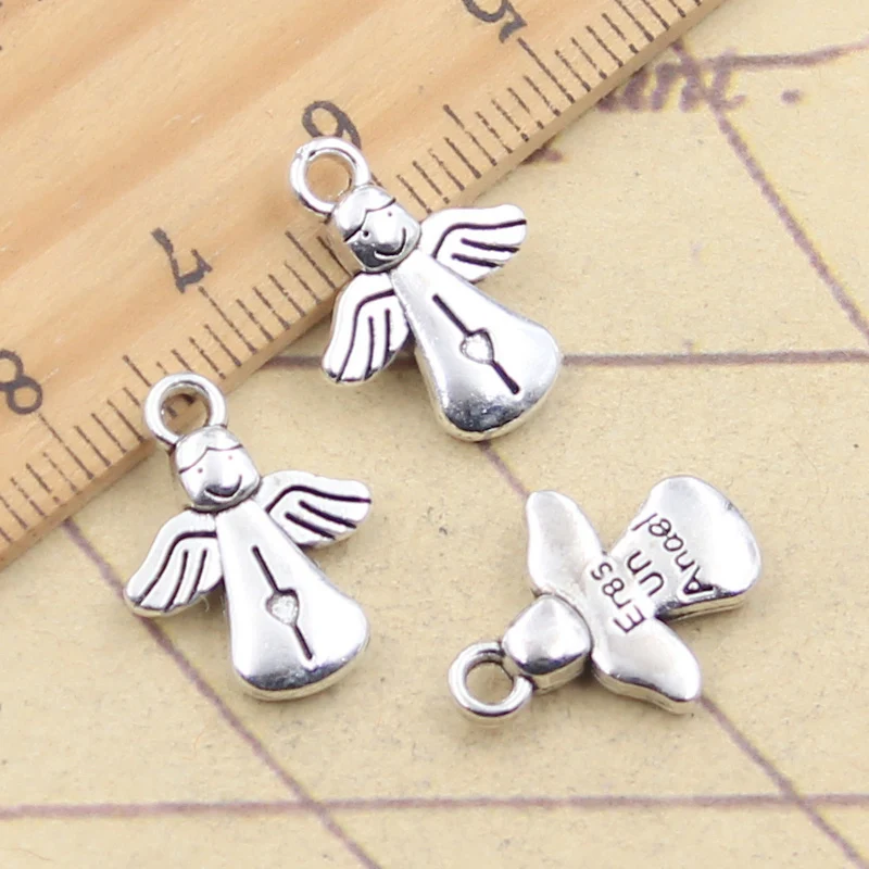 UNICRAFTALE 50 pz Ali D'Angelo Ciondoli Punk Ali di Metallo Ciondoli Pendenti Piuma Ciondoli Vintage Ciondolo per La Creazione di Gioielli Collana Bracciale Orecchini Ciondoli Forniture Natalizie