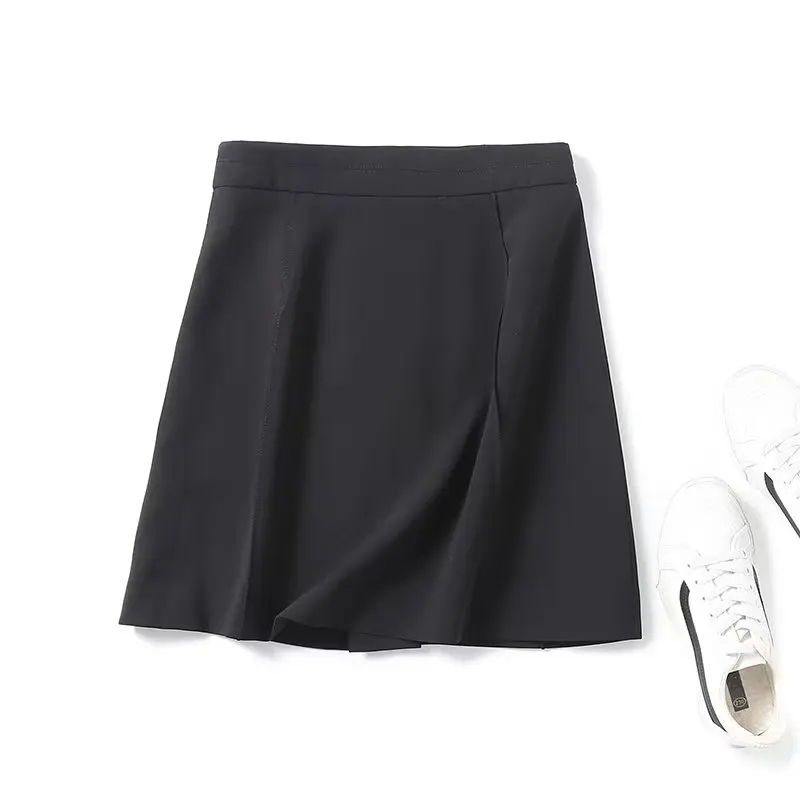 Maxdutti 2023 Autumn Mini Skirts Womens New Fashionable Girl High Waist Pleated A-line Skirt Female