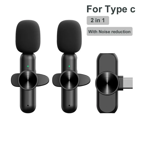 Lavalier Microphone For iPhone IOS Android Type C Smartphone youtube Vlog Audio Video Recording Mini Lapel Mic Portable