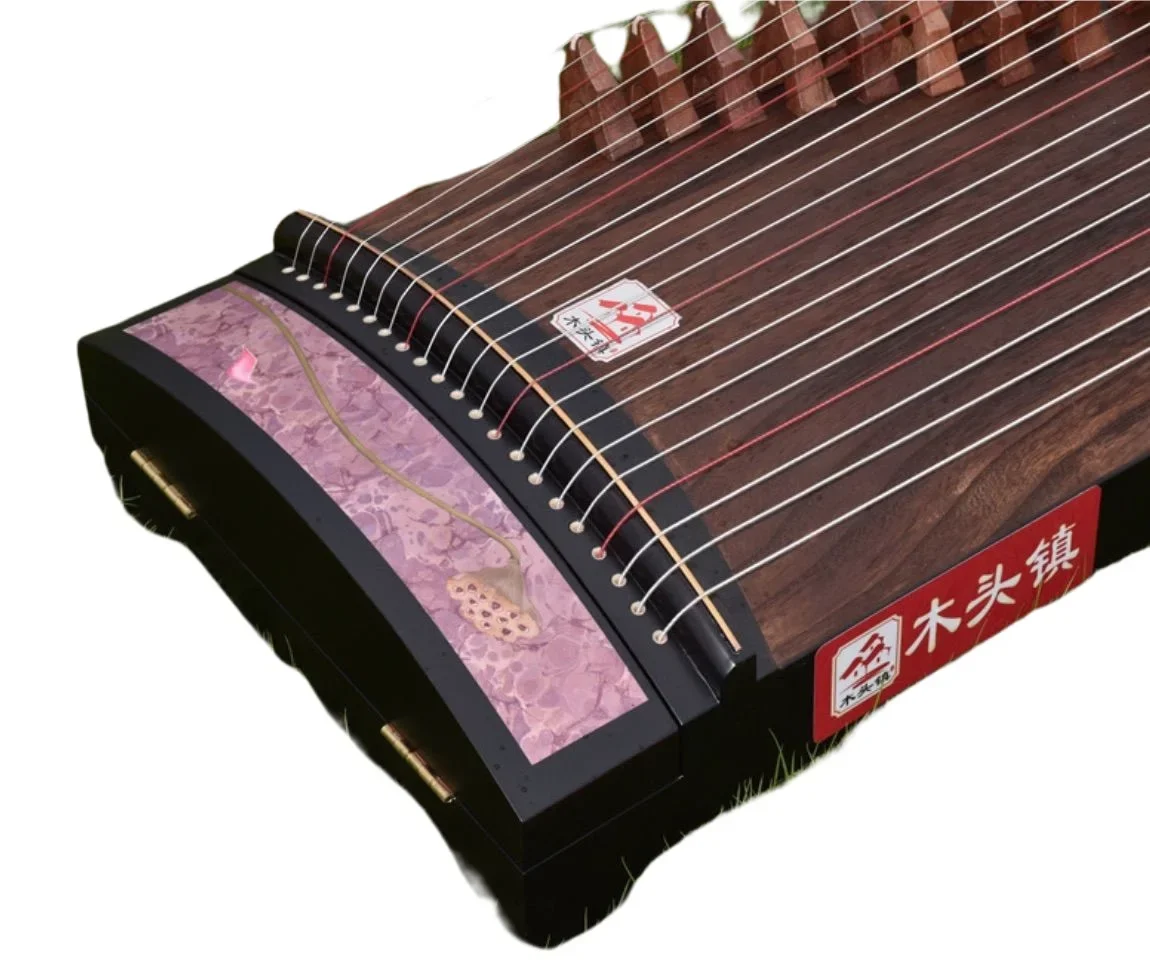 Guzheng 125cm thin and Portable lotus pattern Chinese stringed instruments