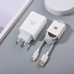 Infinix Fast Charging 45W Power Adapter with 6A USB - C Cable - EU Plug - EU Add Cable