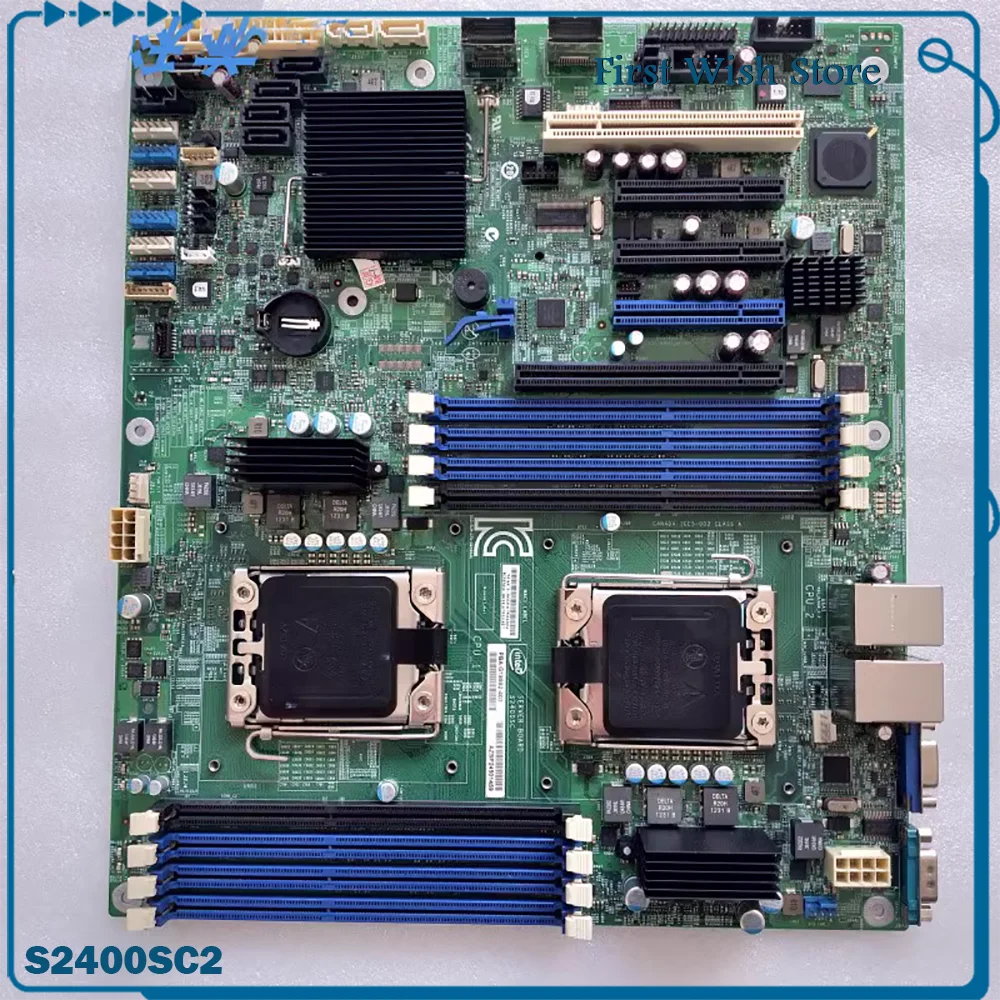 듀얼 포트 LGA1356 지원 E5 2403 7 서버 마더보드 S2400SC2