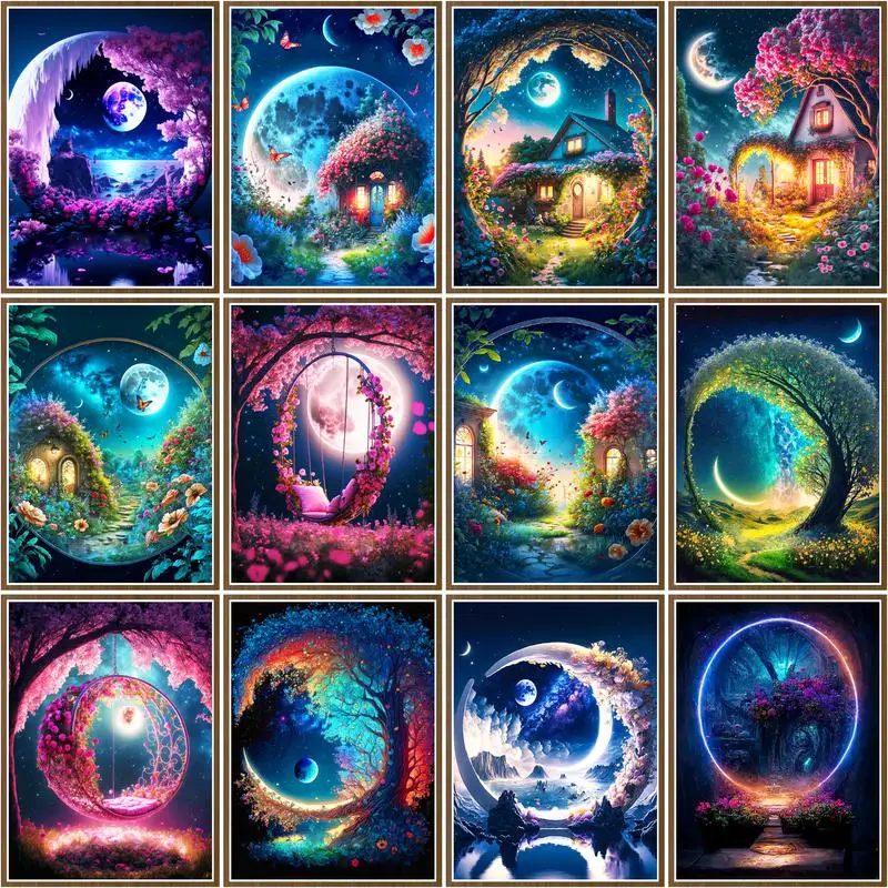 

Картина по номерам на холсте, с цветами