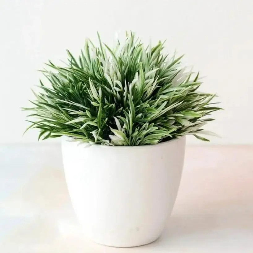 1 Pcs Artificial Plant Bonsai Simulation Plastic Small Tree Pot Plant Potted Ornaments Home Tabl Decoration Hotel Garden Decor