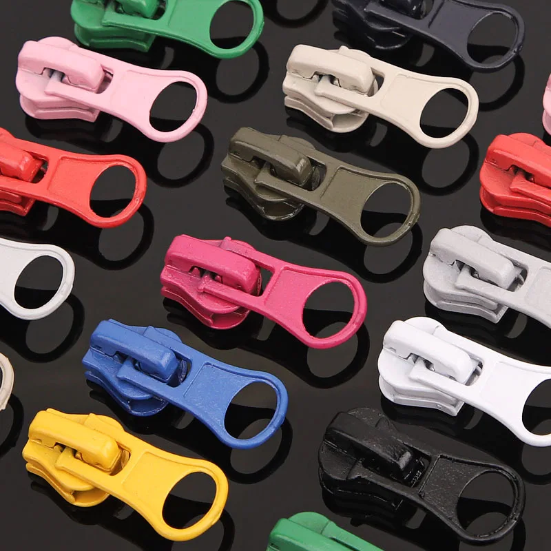 Zipper Heads 5PCS 5# Zipper Head for Resin Zip Pull Slider DIY Repair Pillow Quilt Bedding Bags Clothes Sewing Tool Tailor Accessories