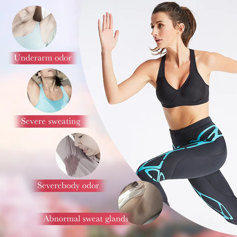 SADOER Women Anti Sweat Deodorant Roller Sweaty Body Armpits Underarm Neck Reduces Odor Refreshing Stop Sweating Cream 3