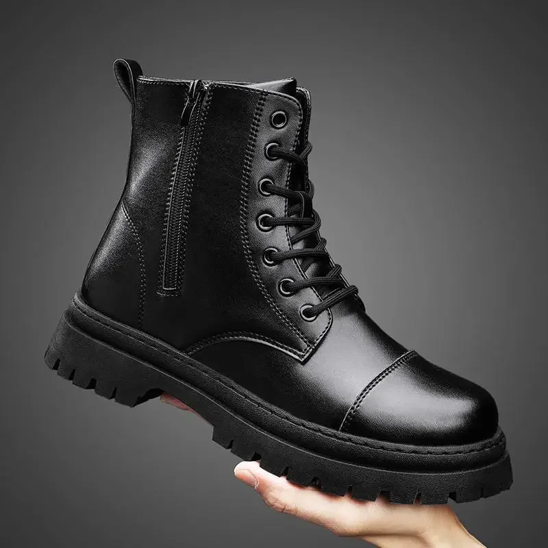 

Осенне-зимние Винтажные ботинки Martin мужские зимние ботинки с высоким берцем в британском стиле кожаные ботинки с высоким берцем Ботинки Челси с низким берцем