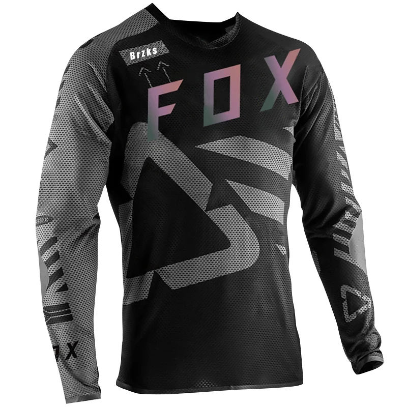 

Men's Foxbrzks T-Shirt Downhill Jersey Enduro MTB Jersey Motocross Jersey Motorcycle Offroad DH Camiseta Motocross T-shirt