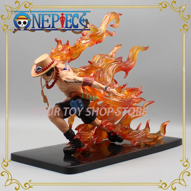 

27cm Anime Figure GK Throne Portgas D Ace Figure Statue PVC Action Drift Ace Flame Figurine Collectible Model Toys Ornament