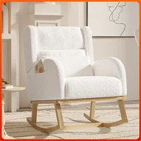 Anajqaqia Teddy Плюшевое кресло-качалка с поясом, белое