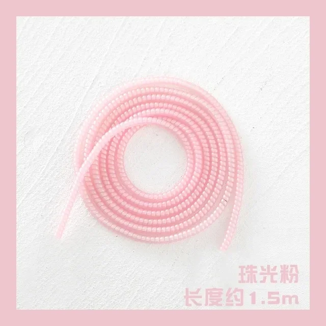 Colorful TPU Spiral USB Charging Cable Protector - 1.5M