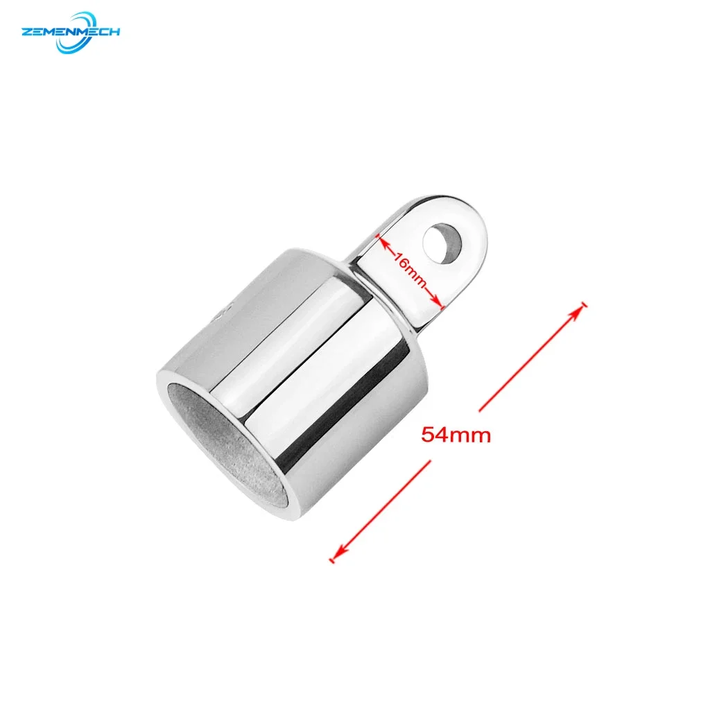 316 Stainless Steel Pipe Eye End Cap bimini top fittings Bimini Top Fitting Marine Hardware Yacht External Eye End Canopy Tube Boat Accessories