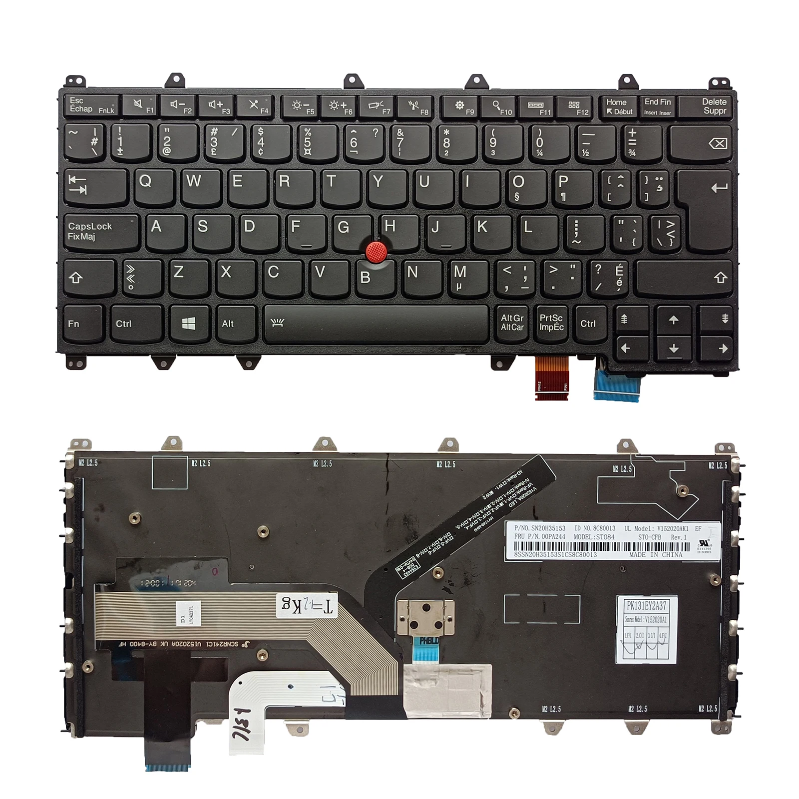 

New FOR Lenovo IBM ThinkPad Yoga 260 Y370 X380 Backlit Keyboard CF balck frame