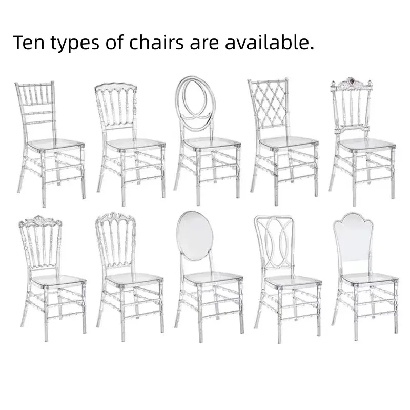 Transparent Acrylic Detachable Tiffany Chair 100 Pcs For Outdoor Wedding Moment Party Gathering Hotel