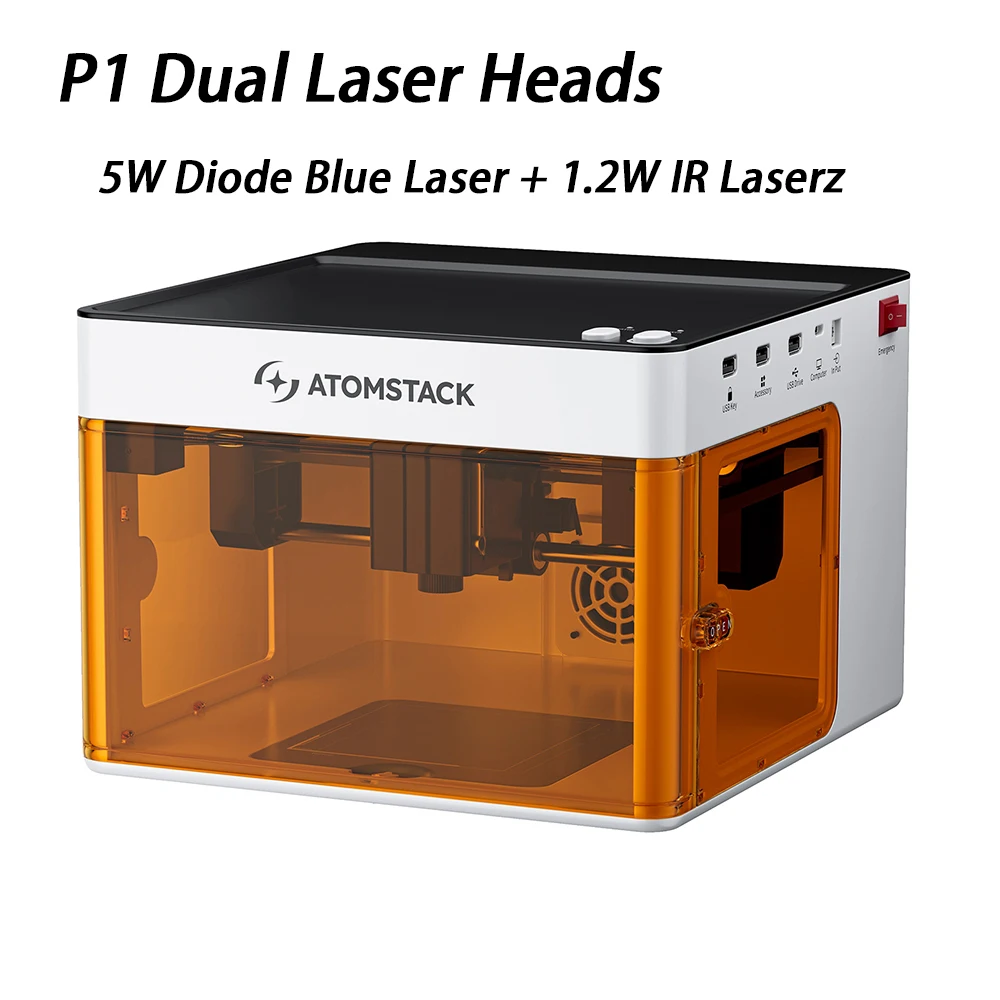 Atomstack P1 ポータブル 5 ワットミニレーザー彫刻機アプリ PC