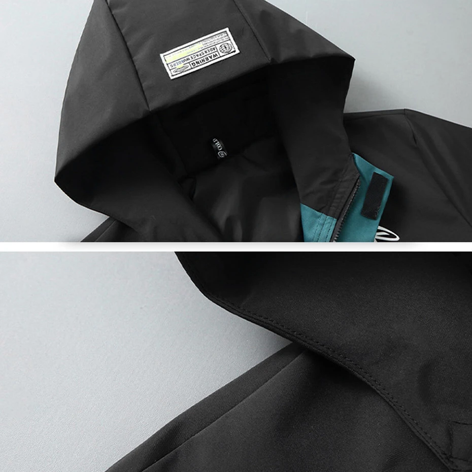 Black Camping Jacket Men Long Windbreak Coat Plus Size 10XL Fashion Casual Cargo Jacket Male Outerwear Big Size 10XL 5