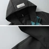 Black Camping Jacket Men Long Windbreak Coat Plus Size 10XL Fashion Casual Cargo Jacket Male Outerwear Big Size 10XL 5