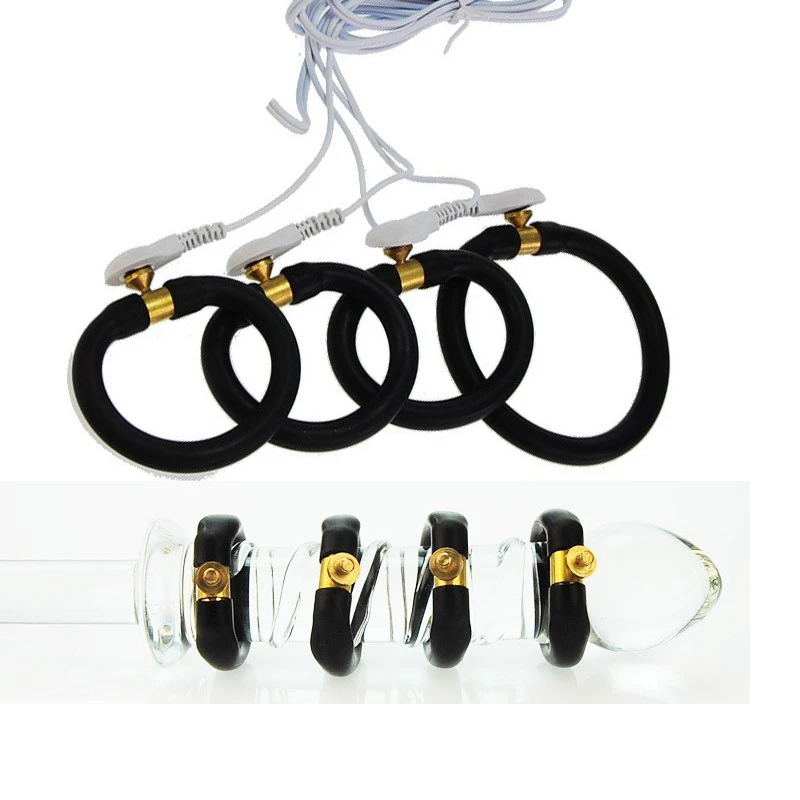 Electro Sex Toys BDSM Electric Shock Anal Butt Plug Electro Stimulate Cock Ring Urethral Plug Erotic E-stim Anus Dilation Penis Man Sexy Toys electric sex toys