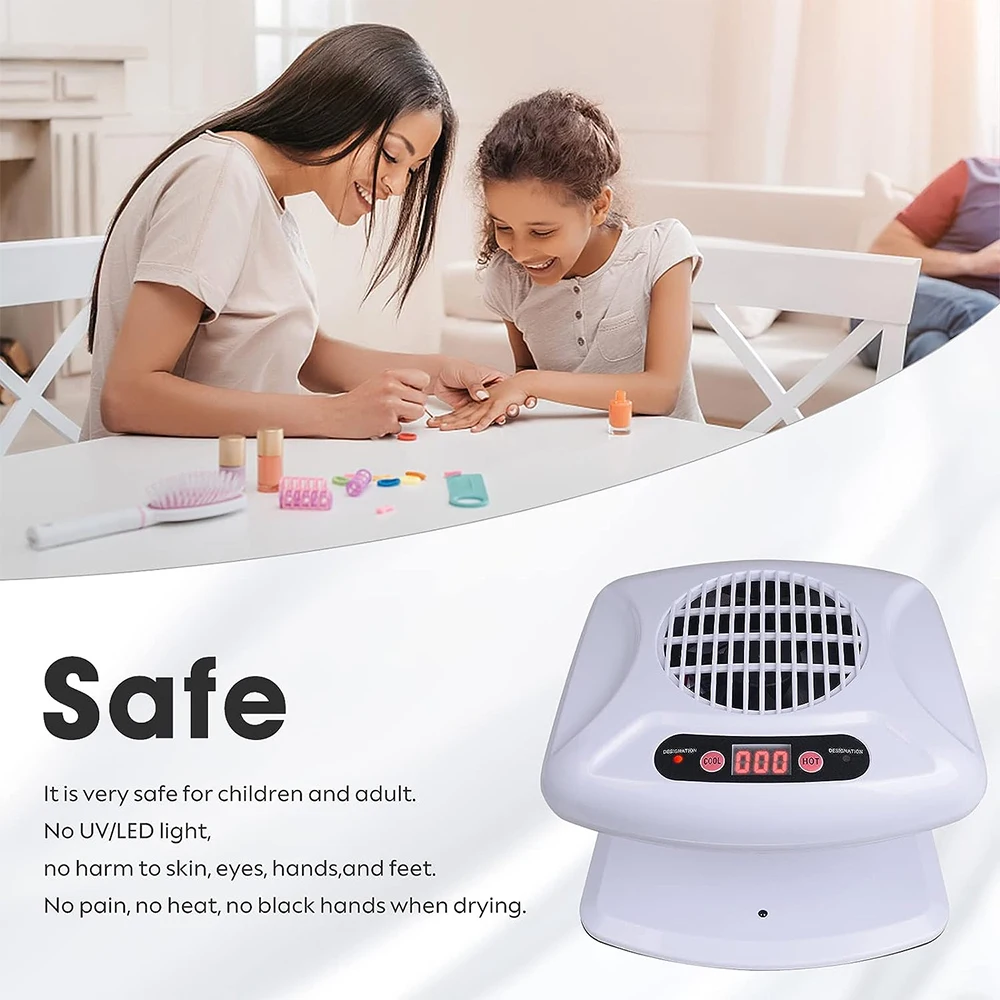 LINMANDA Air Nail Art Dryer With Automatic Sensor 300W Timing Warm Cool Wind  Air Nail Fan Blow Dryer for Both Hands And Feet 6
