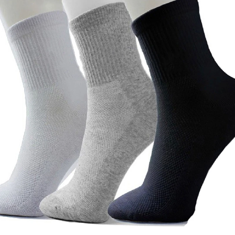 10 Pairs/lot Lot Man black/grey/white Cosy Cotton Sport Socks