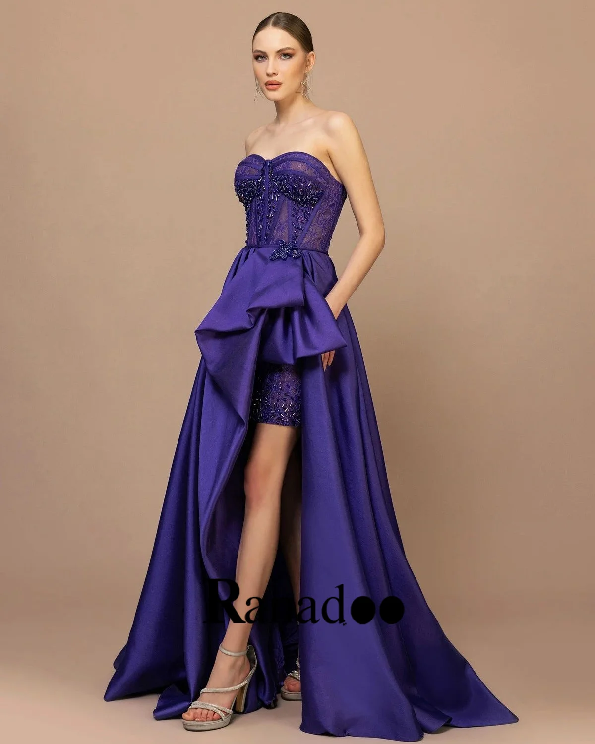 Prom Dresses Strapless Crystals Celebrity Vestidos de Fiesta elegantes para mujer Customised Plus Size