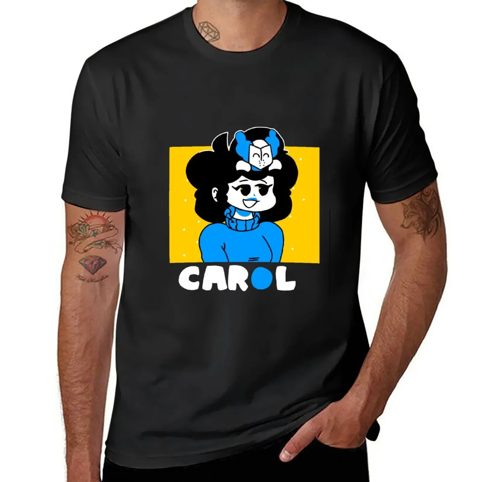 

Carol T-Shirt blacks Blouse oversized men clothes