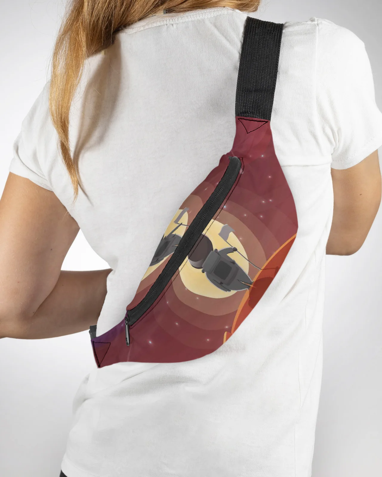 

Universe Space Astronaut Cartoon Planet Men Women Waist Bag Fanny Pack Phone Belt Bag Wallet Pouch Waterproof Banana Hip Bags