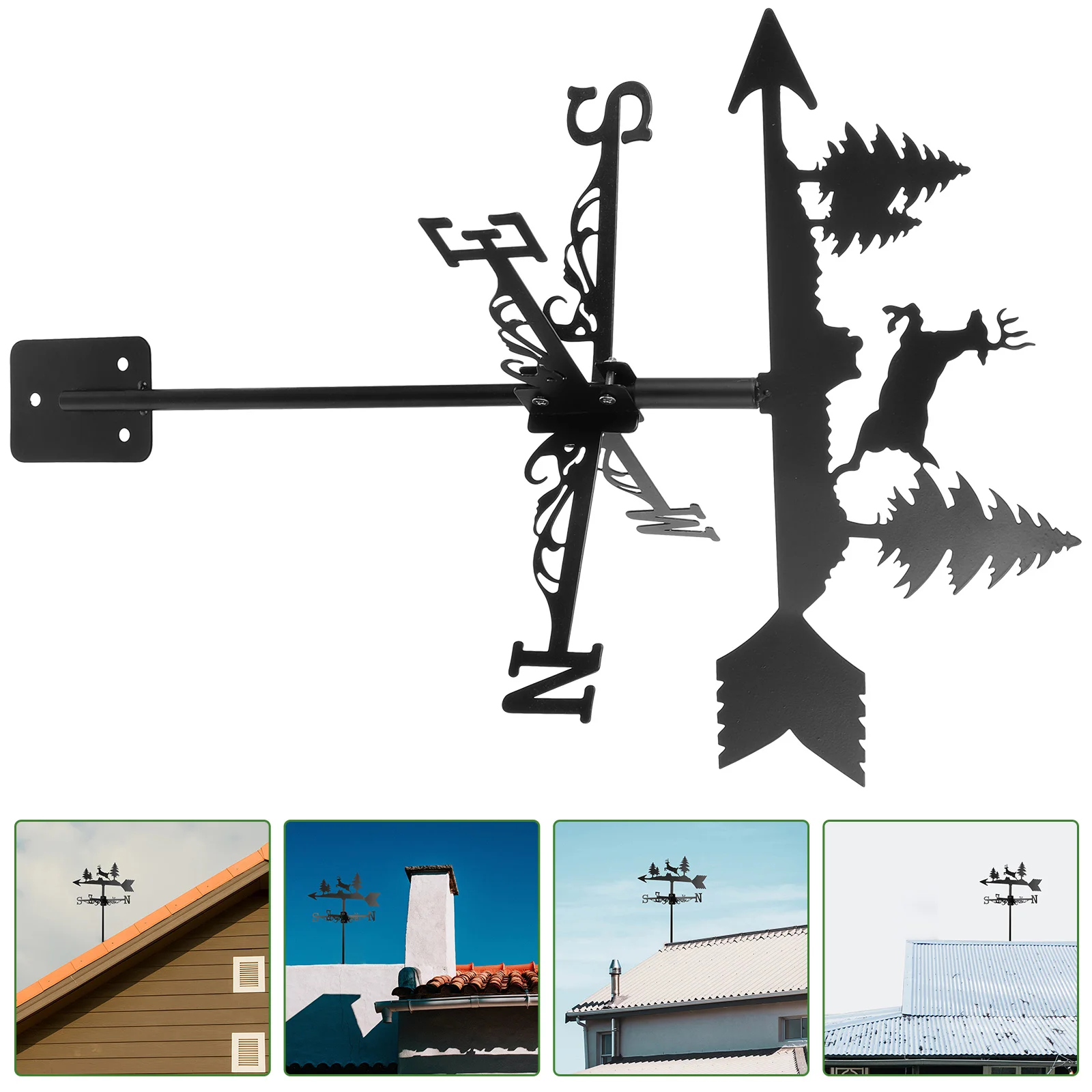 

Wind Vane Yard Decor Weather Vanes for Sheds Indicator Dropshipping Iron Direction Indicators