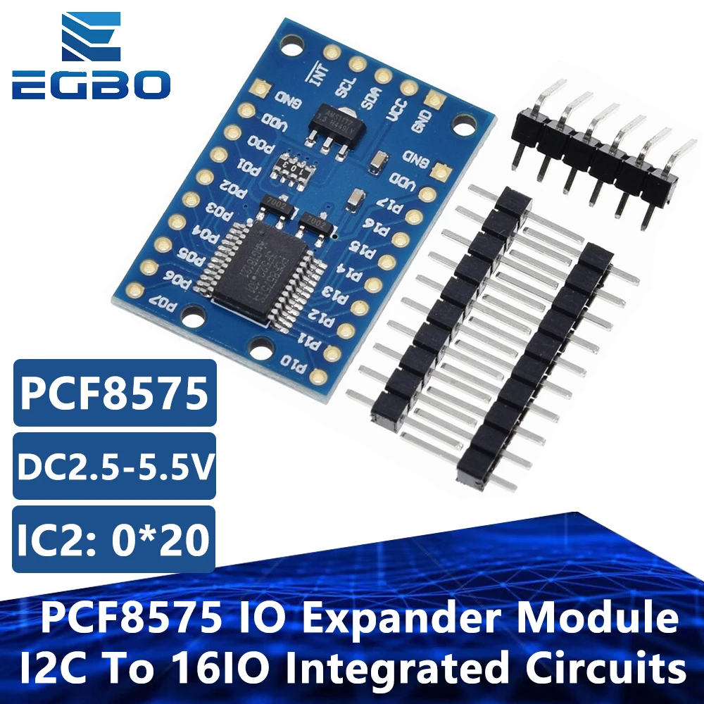 EGBO 1PCS PCF8575 IO Expander Module I2C To 16IO Integrated Circuits ...