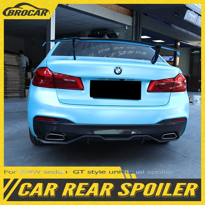 

For BMW sedan spoiler GT style FRP / real carbon fiber spoiler 99% sed.an universal tailgate car universal trunk wing decoration