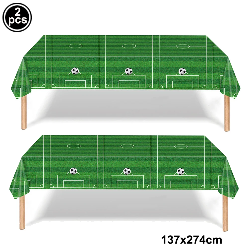 Soccer-Themed Rectangular Tablecloth – Perfect for Birthday Celebrations and Game Day Gatherings